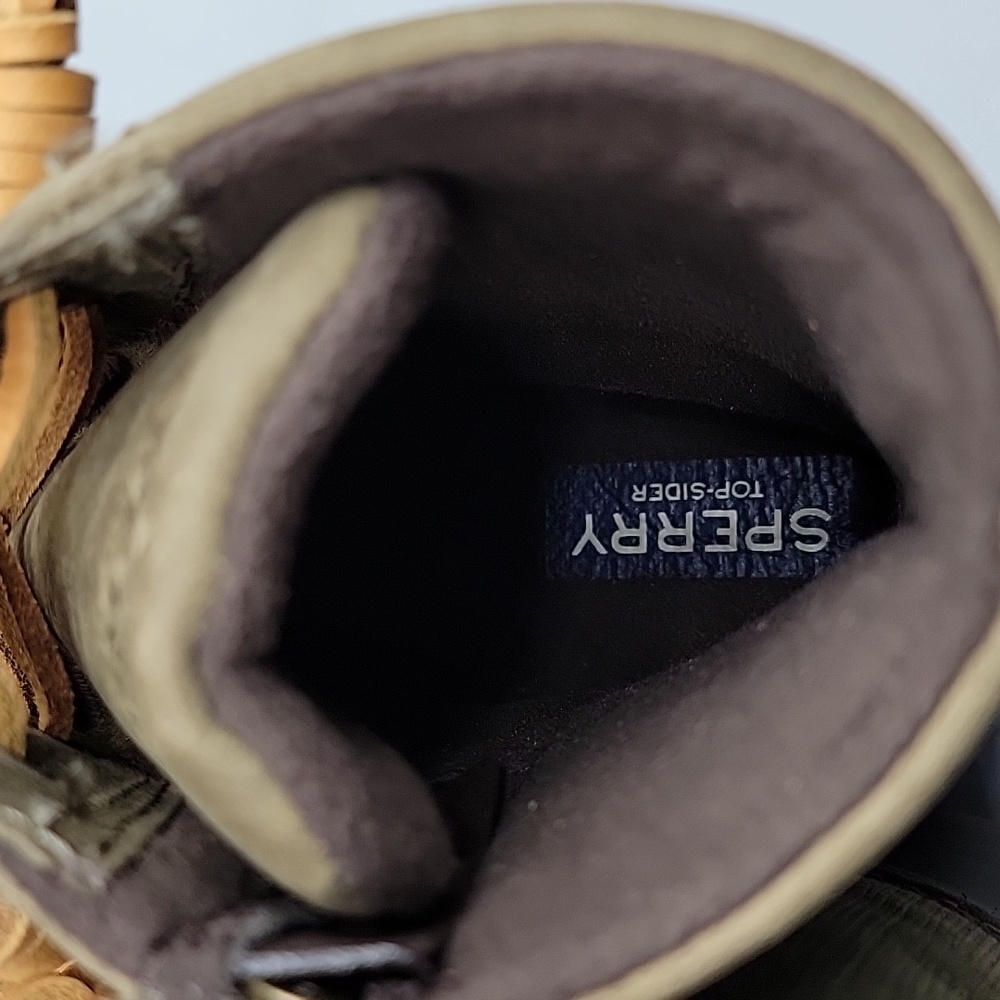 Sperry Saltwater Brown & Olive Duck Boots size 7 - Picture 7 of 11